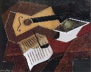 Juan Gris Guitar and fruit dish oil painting on canvas